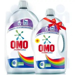 Lessive liquide Matic active 2,5L + Lessive liquide 1,75L - OMO