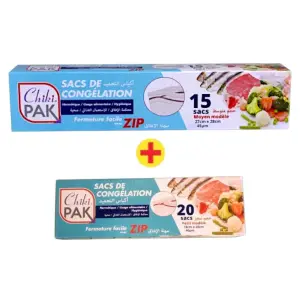 20 sacs de congélation petit modèle + 15 sacs moyen modèle - CHIKI PAK