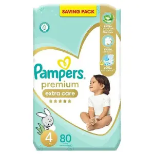 Couches Bébé Premium taille 4 (9-14Kg) x80 unités - PAMPERS
