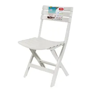 Chaise pliable blanche Marbella - ATLAS