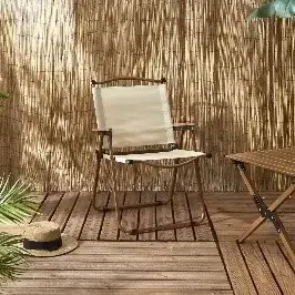 Chaise de camping pliable mariposa beige