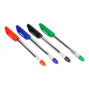 4 stylos à bille cristal sky 4 couleurs - HAUSER