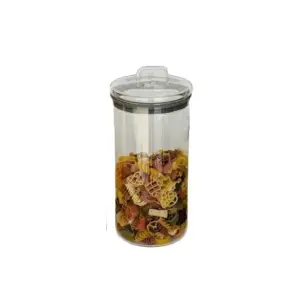 Bocal de rangement en verre avec couvercle en verre