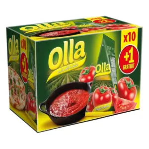 Coulis de tomate 11 briques x110g 10+1 gratuit - OLLA