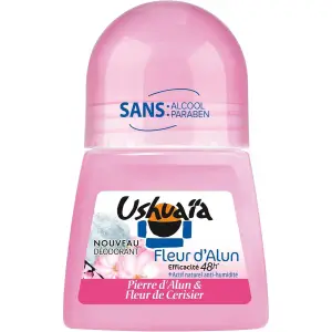 Déodorant roll-on 48h à la Pierre d'Alun & Fleur de Cerisier 50ml - USHUAIA