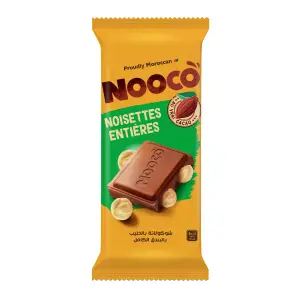 Chocolat Lait Noisettes entières 90g - NOOCO