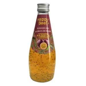 Boisson aux graines de basilic saveur fruits de la passion 29cl - HAPPY BASIL
