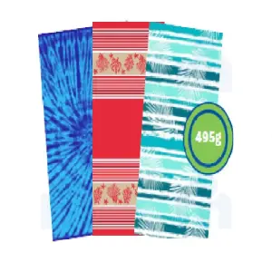 Drap de plage velours jacquard 100x180cm 495g
