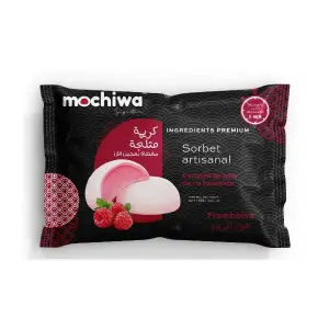 Mochiwa signature crème glacée enrobée de pâte de riz sorbet de framboise 35g