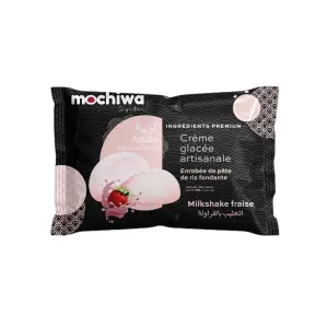 Mochiwa signature crème glacée enrobée de pâte de riz milkshake fraise 35g