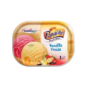Novita bac de crème glacée vanile fraise panache 1L