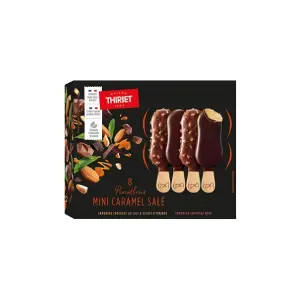Thiriet mini bâtonnets de glace parenthèses caramel salé 8x45ml