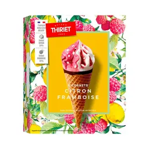 Thiriet cônes de glace citron framboise 6x120ml
