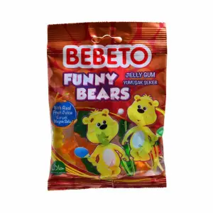 Gommes petits oursons aux jus de fruits Funny Bears 100g - BEBETO