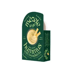 Houmous gourmet avec mélange de zaatar piquant 215g - MEZETE