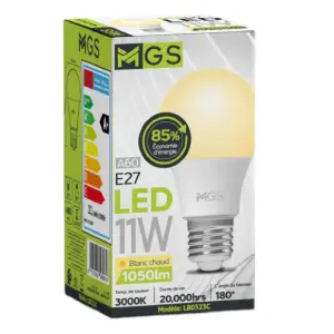 Ampoule LED 11W E27 3000 K LB0323C - MGS