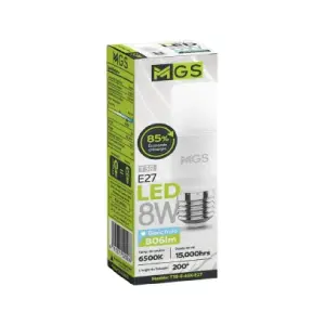 Ampoule LED T38 8W E27 blanc froid - MGS