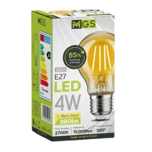 Ampoule LED GOLD A60 4W E27 - MGS