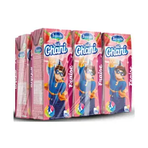 Lait aromatisé à la fraise Pack Ghani 6x200ml - JAOUDA