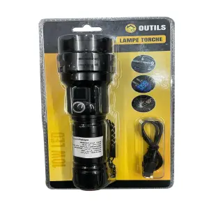Grand torche rechargeable LED BMHD2212 avec zoom