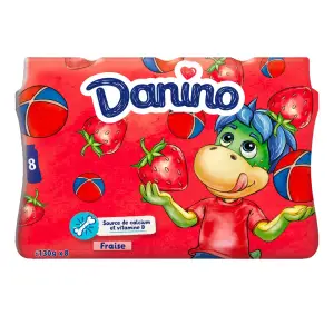 Yaourt à boire fraise 6x130g - DANINO