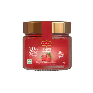 Confiture extra fraise 270g - LES DOMAINES