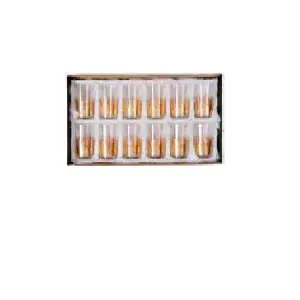 12 verre à thé conique 20cl décoré flamme doré