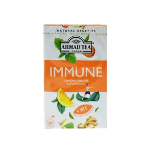Thé naturel aromatisé Lemon Ginger Turmeric & Vitamin C 20 sachets - AHMED TEA