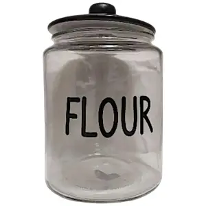 Bocal de rangement en verre 5,8L avec couvercle flour