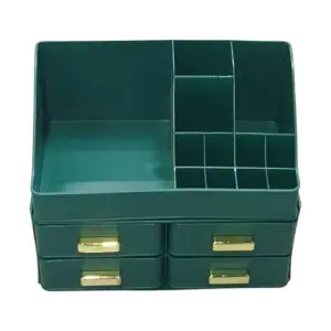 Boite A Maquillage Et Bijoux Cuir 3 Niveaux 2693A