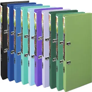 Classeur à levier extra large porte étiquette dos 80 mm 24,2x29,7cm - EXACOMPTA
