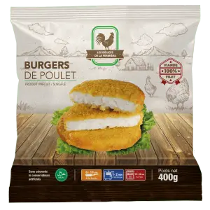 Burger de poulet pané délice 400g - LA FERMIÈRE