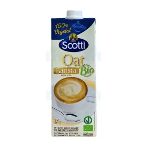 Boisson végétale d'avoine et barista bio sans sucres ajoutés 1L - SCOTTI