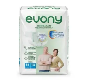 Couches adultes larges x10 unités - EVONY