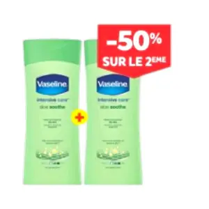 Lotion aloe soothe ultra hydratant 2x200ml -50% sur le 2ème - VASELINE
