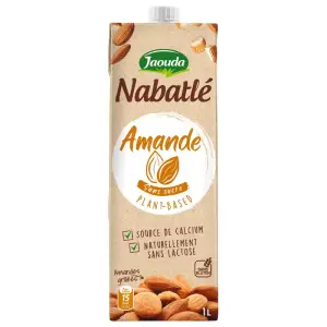 Lait végétal à L'amande sans sucre nabatlé 1L - JAOUDA