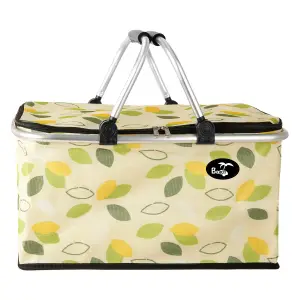 Sac de pic nic imprimé jaune cj2673-1