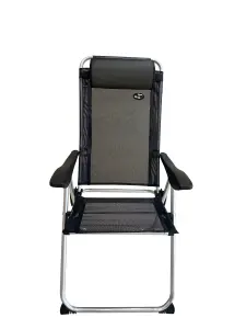 Chaise camping noire 59x109cm