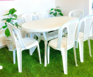 Mogador table + 6 chaises 120x80cm