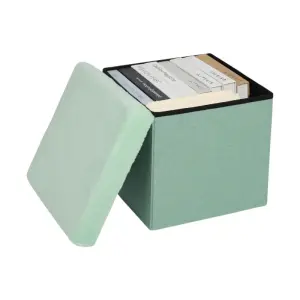 Boîte de rangement pliable verte 38x38x38cm