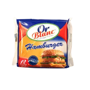 Tranche fromage fondu hamburger x12 200g - OR BLANC