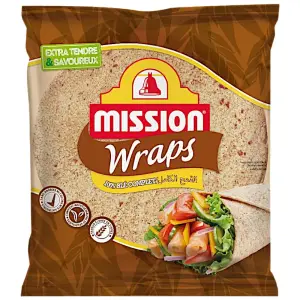 Tortillas de farine de blé complet 25cm x6 420g - MISSION