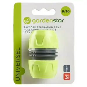 Connecteur de tuyau d'arrosage 3 en 1 5/8(13mm) - GARDENSTAR