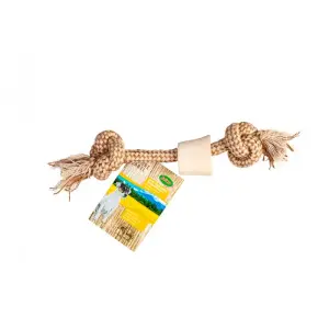 JOUET - BUBIMEX - OS AVEC CORDE - 35CM - BEIGE - TISSU