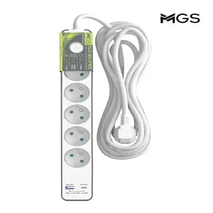 Bloc multiprises 8 P + USB A + USB C câble 3M - MGS