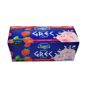 Yaourt à boire à la pulpe de fruits rouges Grec 8x160g - JAOUDA