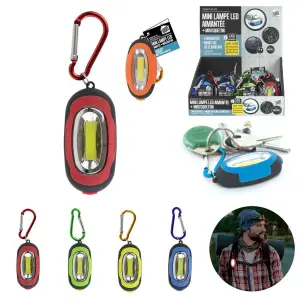 Mini lampe LED COB aimantée à mousqueton