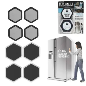Patin de déplacement de meuble hexagonal x8