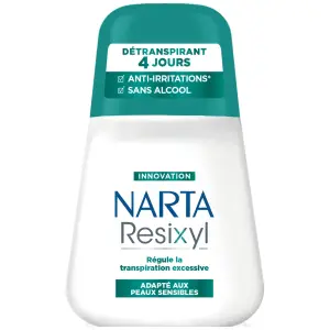 Déodorant bille femme resixyl pour peaux sensibles 72H 50ml - NARTA