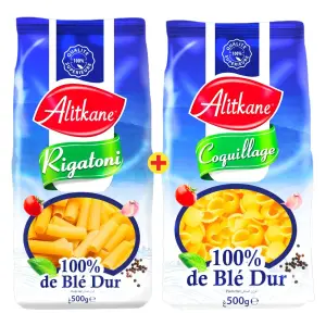 Pâtes courtes 2x500g -50% sur la 2ème - AL ITKANE